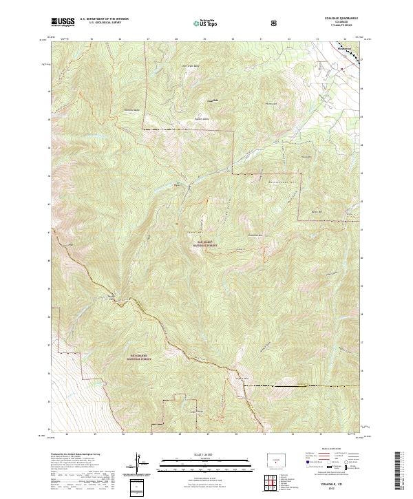 Coaldale, CO — USGS 7.5-minute topo (2022)