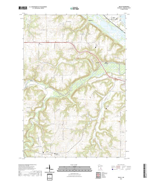 Welch, MN — USGS 7.5-minute topo (2022)