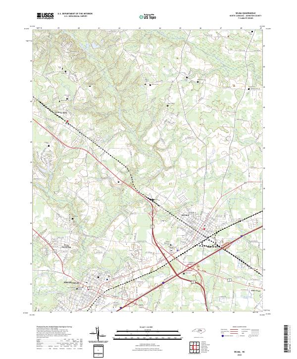 Selma, NC — USGS 7.5-minute topo (2022)