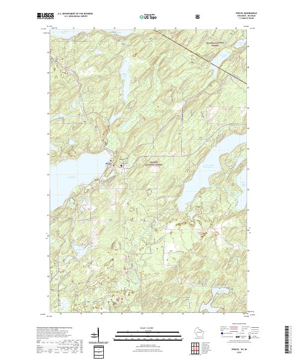 Phelps, WI-MI — USGS 7.5-minute topo (2022)