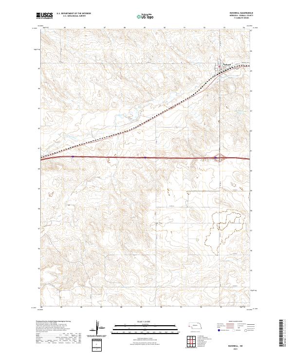 Bushnell, NE — USGS 7.5-minute topo (2021)