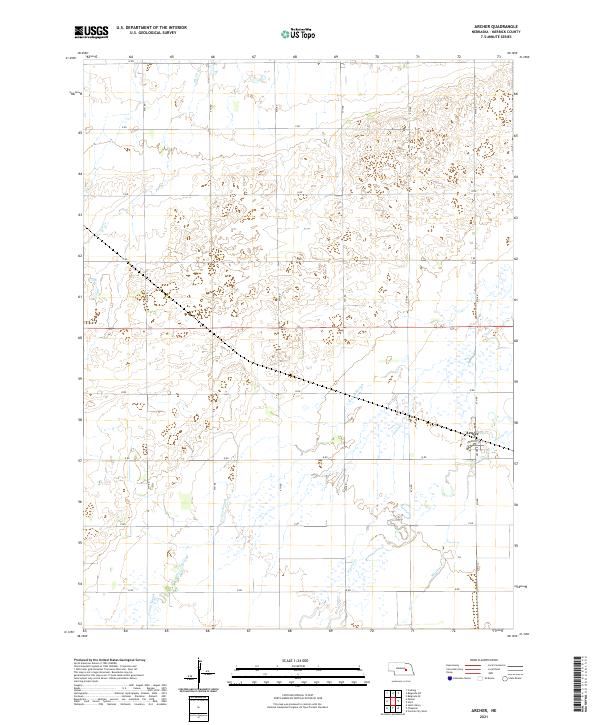 Archer, NE — USGS 7.5-minute topo (2021)