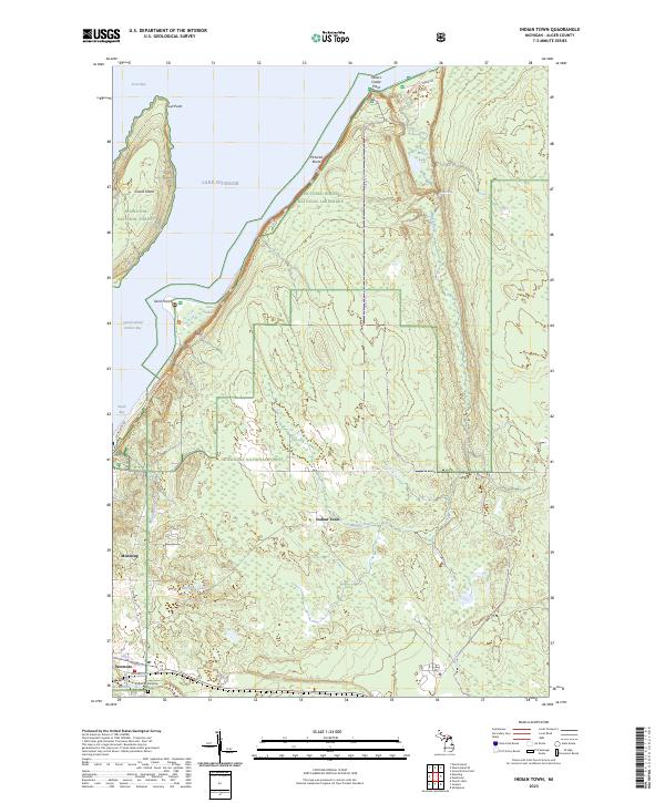 Indian Town, MI — USGS 7.5-minute topo (2023)