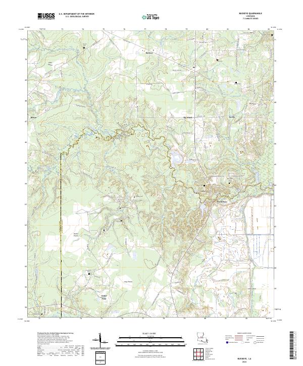Buckeye, LA — USGS 7.5-minute topo (2024)