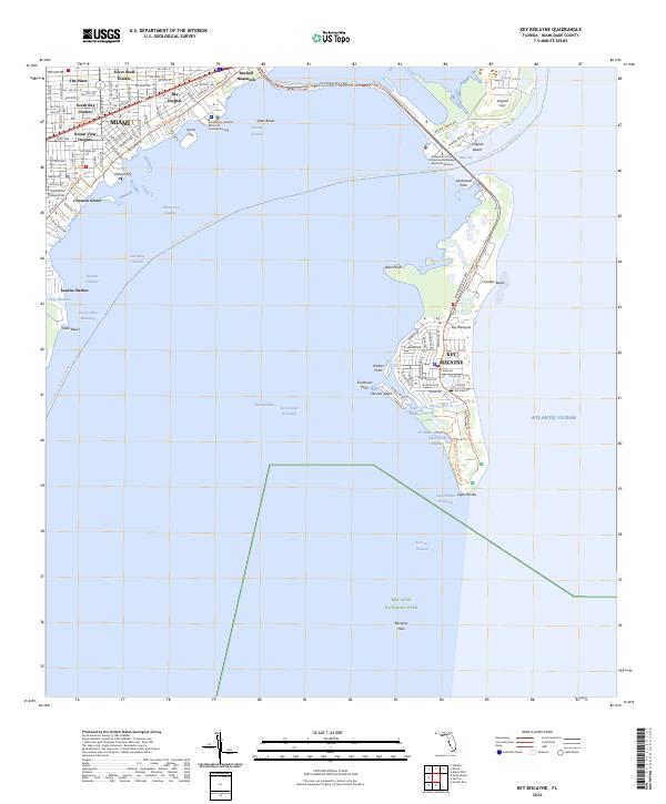 Key Biscayne, FL — USGS 7.5-minute topo (2024)