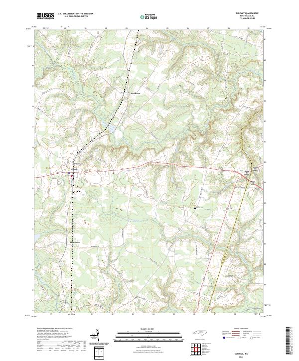 Conway, NC — USGS 7.5-minute topo (2022)