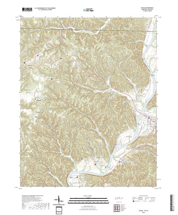 Celina, TN-KY — USGS 7.5-minute topo (2022)