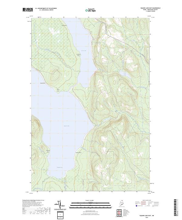 Square Lake East, ME — USGS 7.5-minute topo (2024)