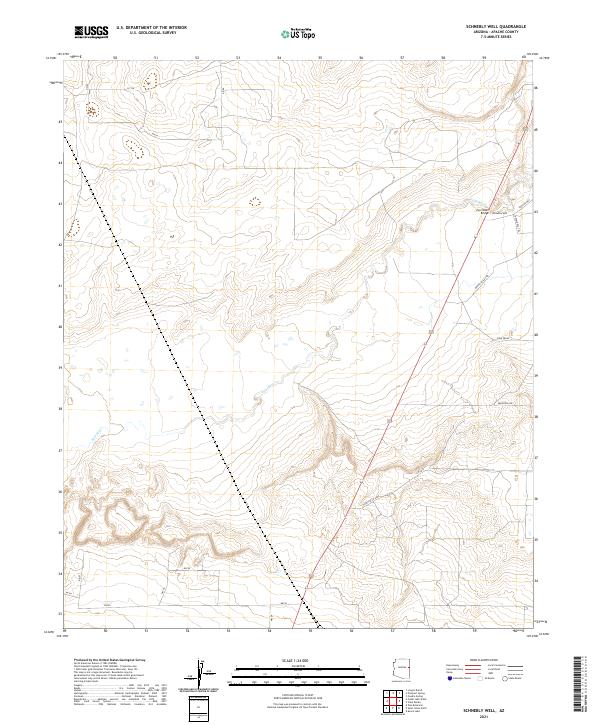 Schnebly Well, AZ — USGS 7.5-minute topo (2021)