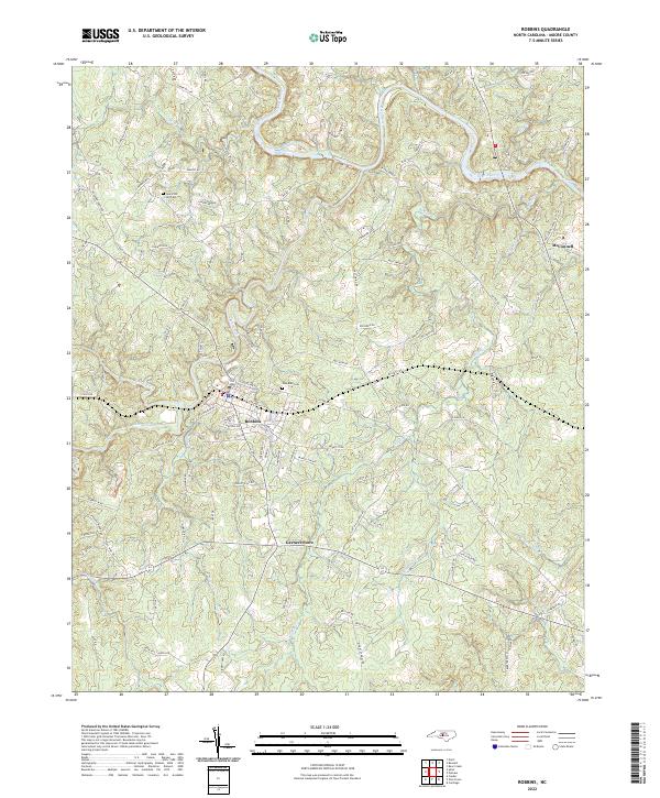 Robbins, NC — USGS 7.5-minute topo (2022)
