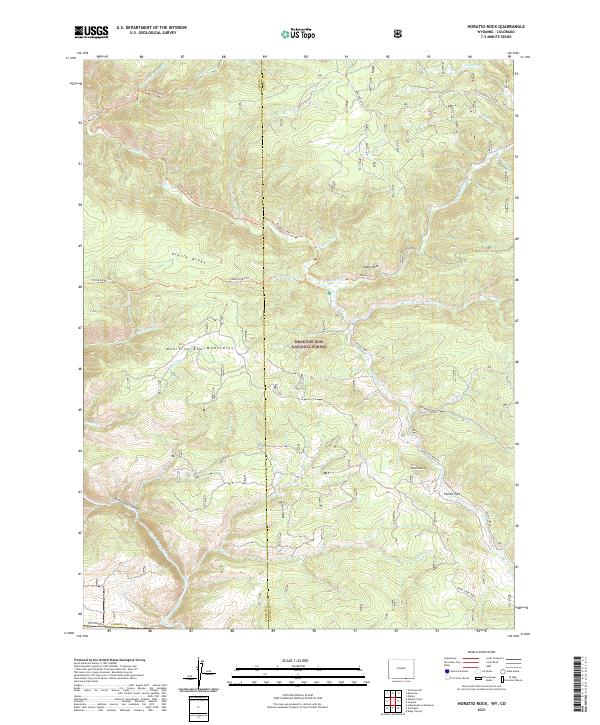 Horatio Rock, WY-CO — USGS 7.5-minute topo (2021)