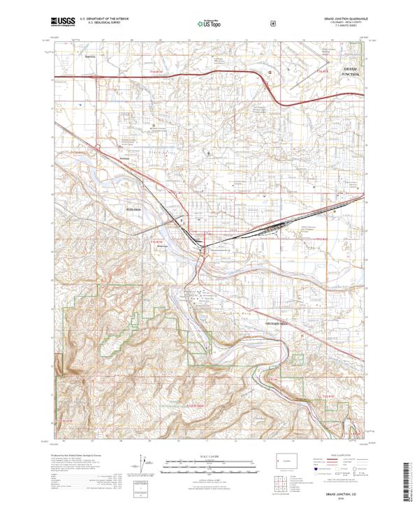 Grand Junction, CO — USGS 7.5-minute topo (2026)