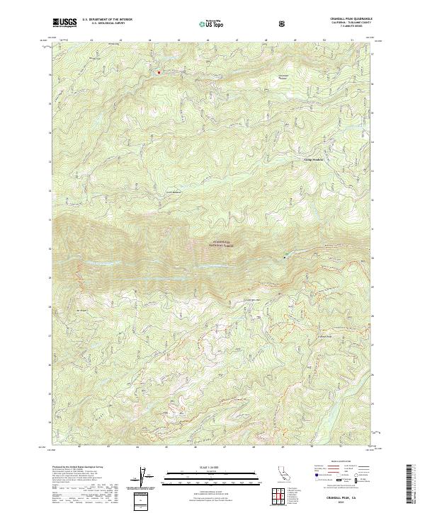 Crandall Peak, CA — USGS 7.5-minute topo (2021)