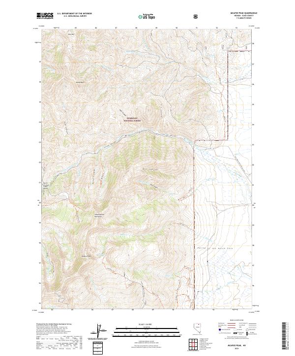 McAfee Peak, NV — USGS 7.5-minute topo (2021)