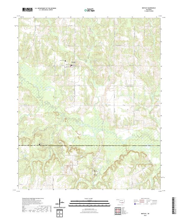 Bentley, OK — USGS 7.5-minute topo (2022)