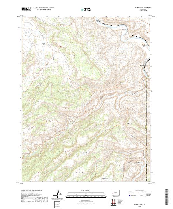 Triangle Mesa, CO — USGS 7.5-minute topo (2022)