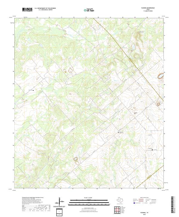 Fashing, TX — USGS 7.5-minute topo (2022)