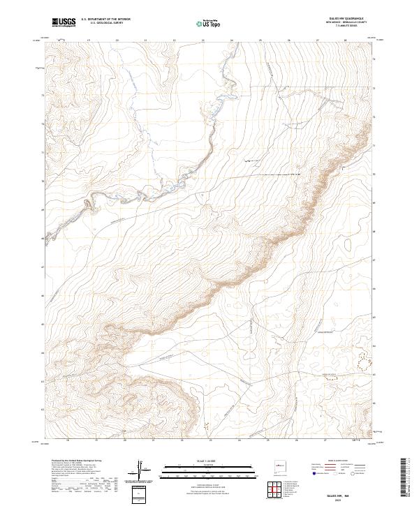 Dalies NW, NM — USGS 7.5-minute topo (2023)