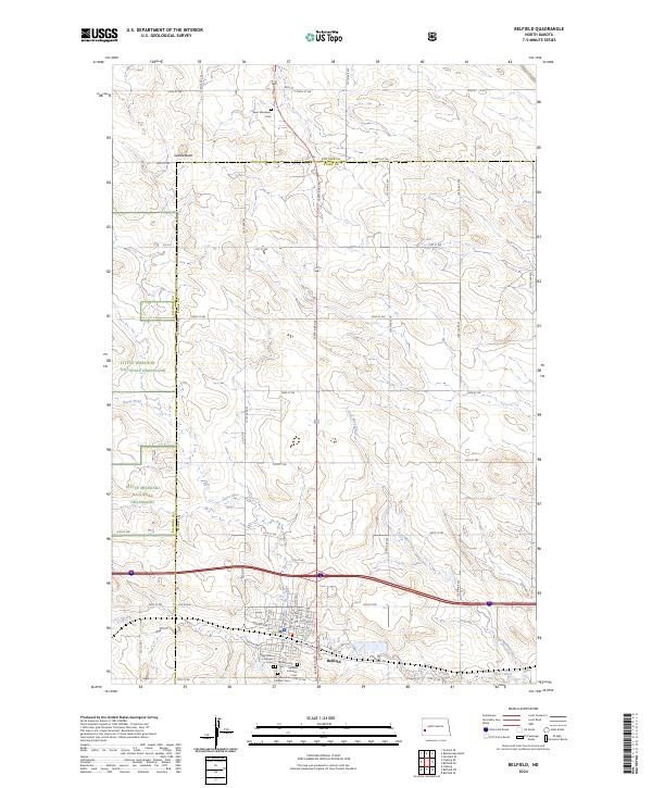 Belfield, ND — USGS 7.5-minute topo (2024)