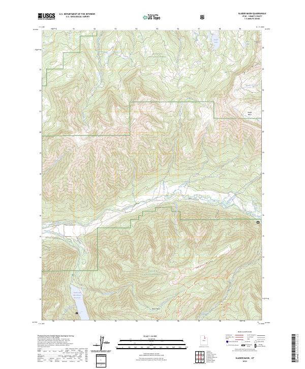 Slader Basin, UT — USGS 7.5-minute topo (2023)