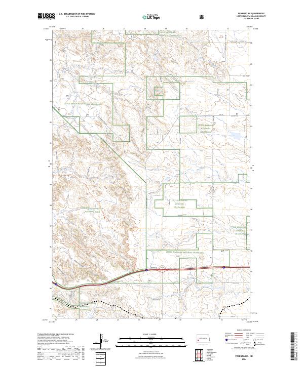 Fryburg NE, ND — USGS 7.5-minute topo (2024)