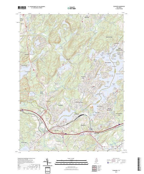 Stanhope, NJ — USGS 7.5-minute topo (2023)