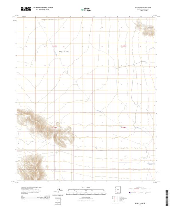 Queens Well, AZ — USGS 7.5-minute topo (2026)
