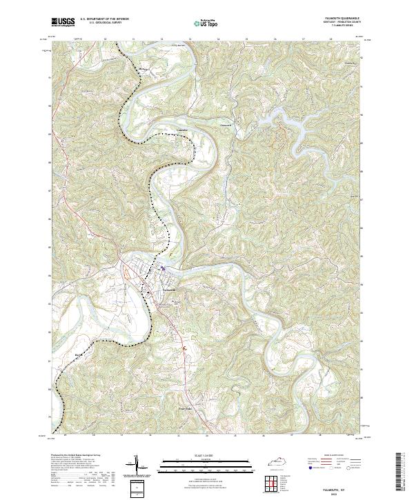 Falmouth, KY — USGS 7.5-minute topo (2022)
