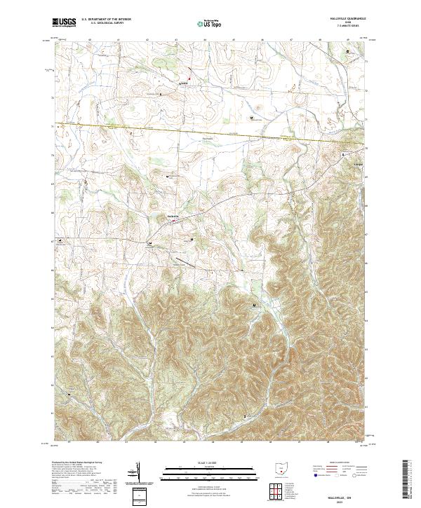 Hallsville, OH — USGS 7.5-minute topo (2023)