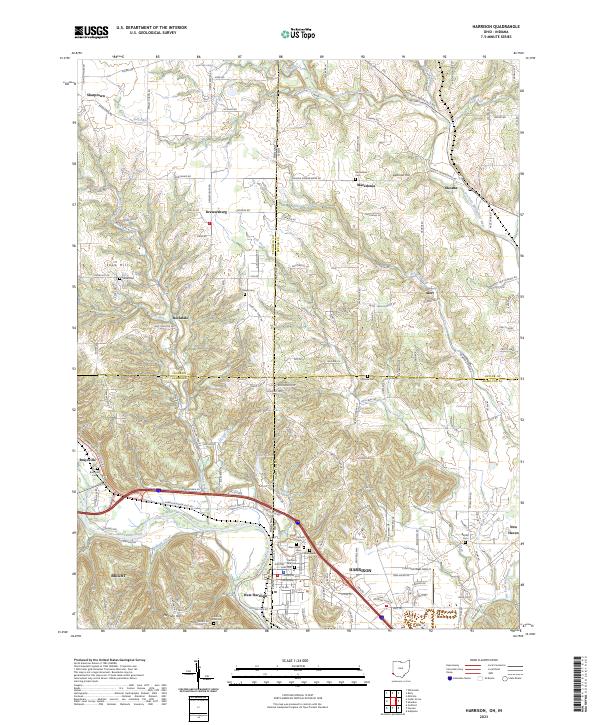 Harrison, OH-IN — USGS 7.5-minute topo (2023)