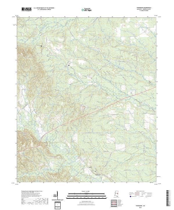 Townsend, MS — USGS 7.5-minute topo (2024)
