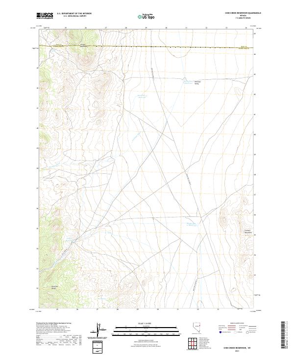 Chin Creek Reservoir, NV — USGS 7.5-minute topo (2021)