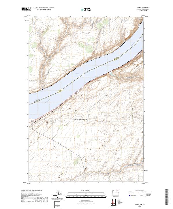 Juniper, OR-WA — USGS 7.5-minute topo (2023)