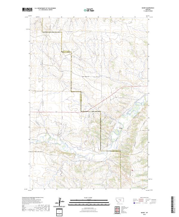 Bundy, MT — USGS 7.5-minute topo (2024)