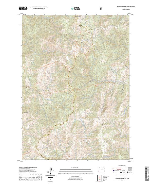 Josephine Mountain, OR — USGS 7.5-minute topo (2023)