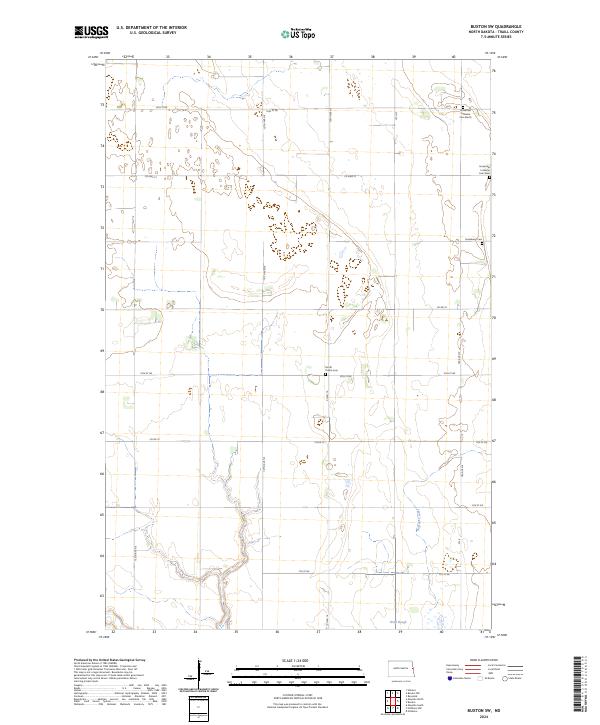 Buxton SW, ND — USGS 7.5-minute topo (2024)