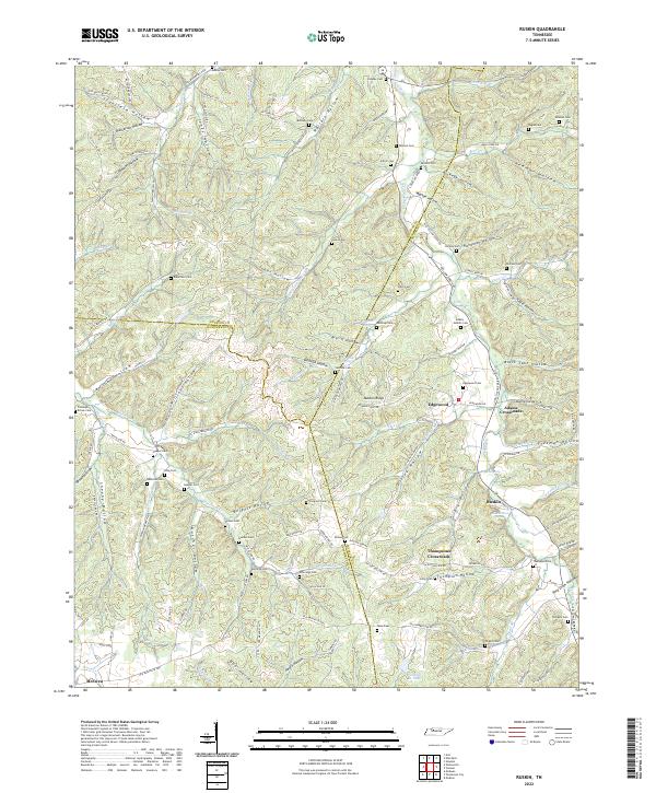 Ruskin, TN — USGS 7.5-minute topo (2022)