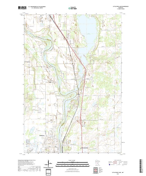 Little Rock Lake, MN — USGS 7.5-minute topo (2022)