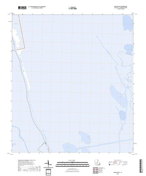 Mink Bayou, LA — USGS 7.5-minute topo (2024)