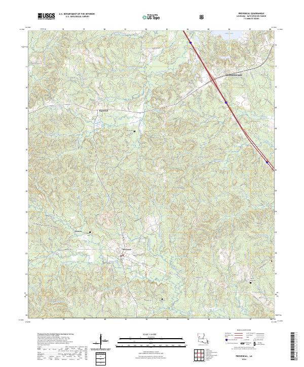 Provencal, LA — USGS 7.5-minute topo (2024)