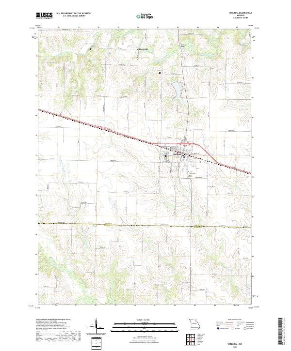 Shelbina, MO — USGS 7.5-minute topo (2021)