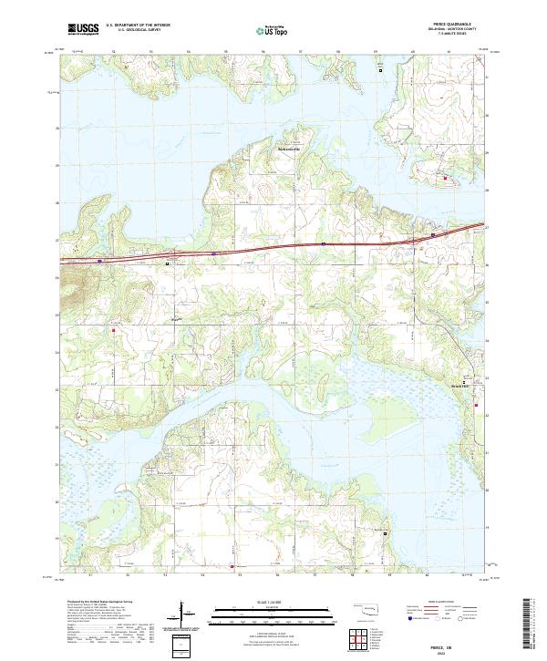 Pierce, OK — USGS 7.5-minute topo (2022)