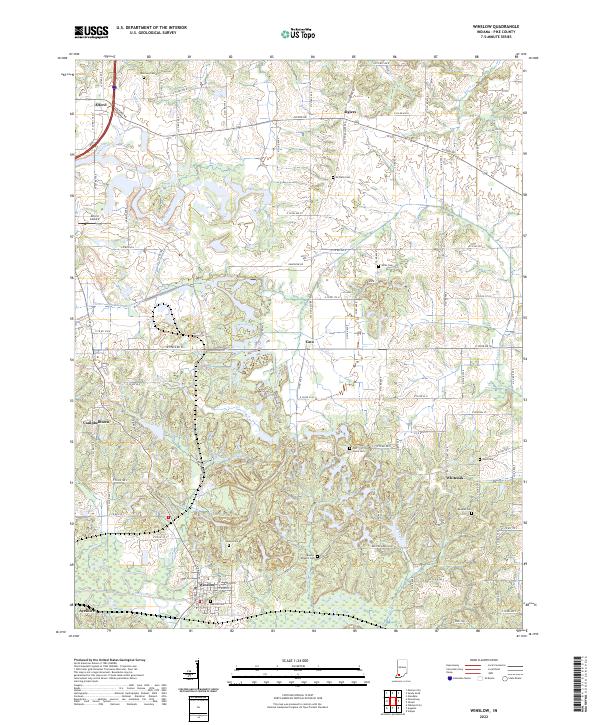 Winslow, IN — USGS 7.5-minute topo (2022)
