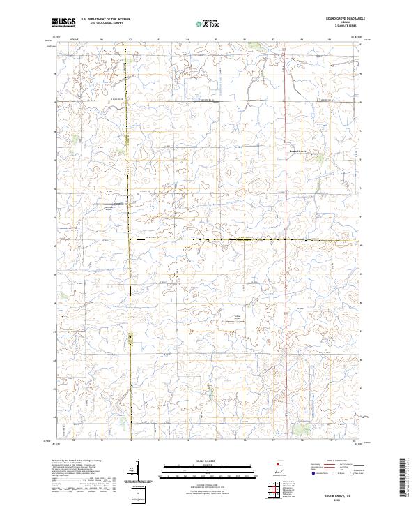 Round Grove, IN — USGS 7.5-minute topo (2022)