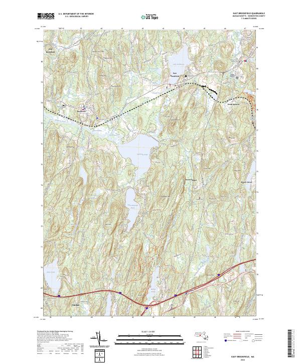 East Brookfield, MA — USGS 7.5-minute topo (2024)