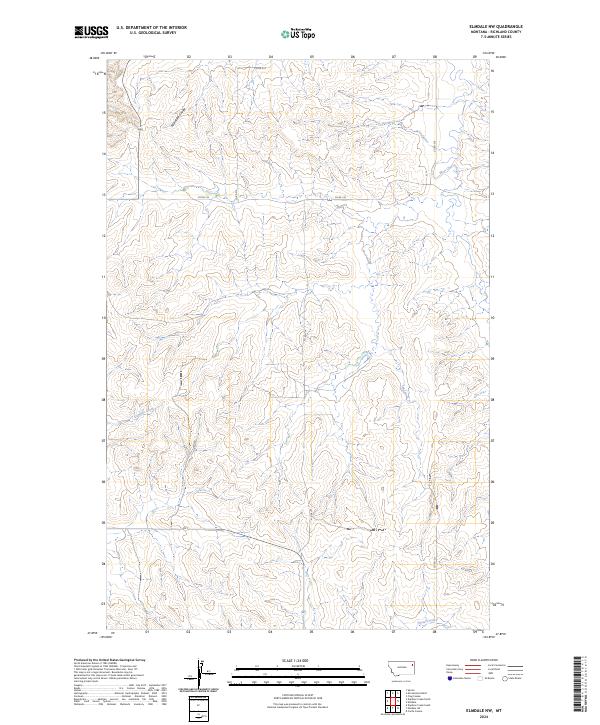 Elmdale NW, MT — USGS 7.5-minute topo (2024)
