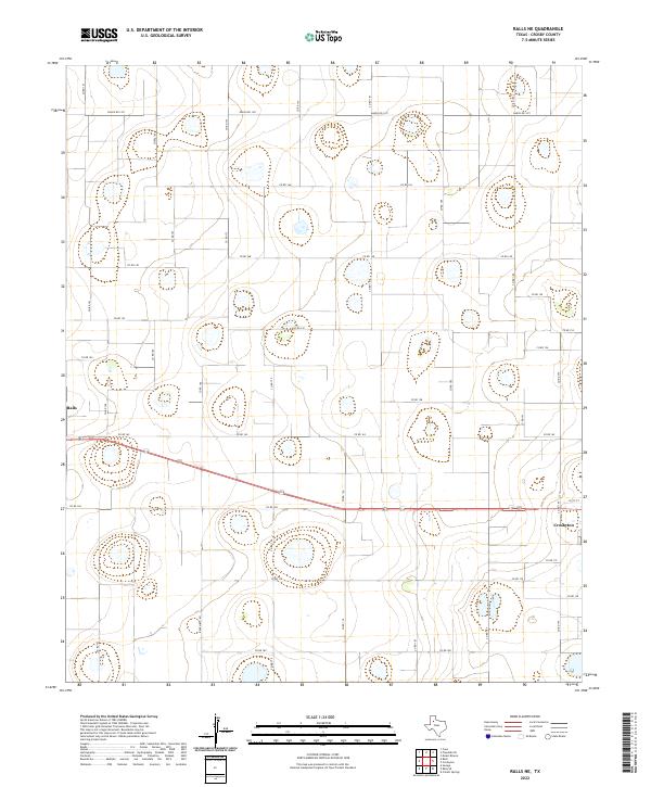 Ralls NE, TX — USGS 7.5-minute topo (2022)