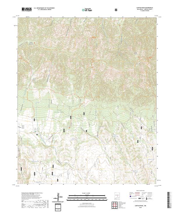 Capitan Peak, NM — USGS 7.5-minute topo (2023)