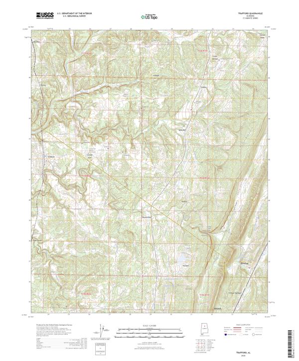 Trafford, AL — USGS 7.5-minute topo (2026)