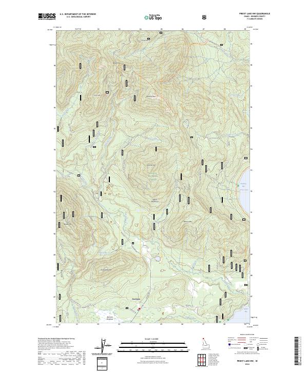 Priest Lake NW, ID — USGS 7.5-minute topo (2024)